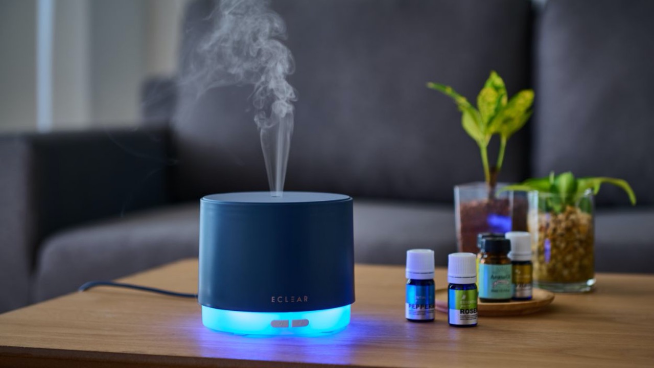 ナイトランプ機能搭載のUSBパーソナル加湿器・アロマディフューザー エクリア ミスト