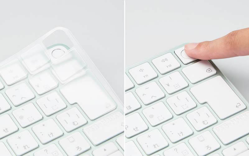 Touch ID内蔵モデルのセンサー用に穴付き