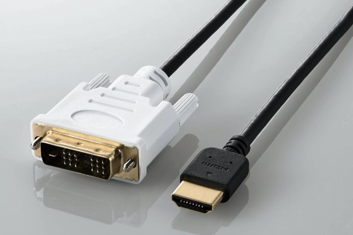 HDMI-DVI変換ケーブル差し込み口