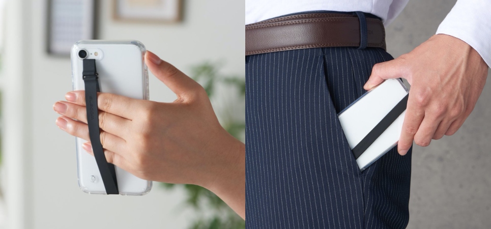 スマートフォンの落下を防ぐシリコン製のスマホバンドを新発売