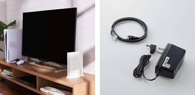 設置イメージと付属品