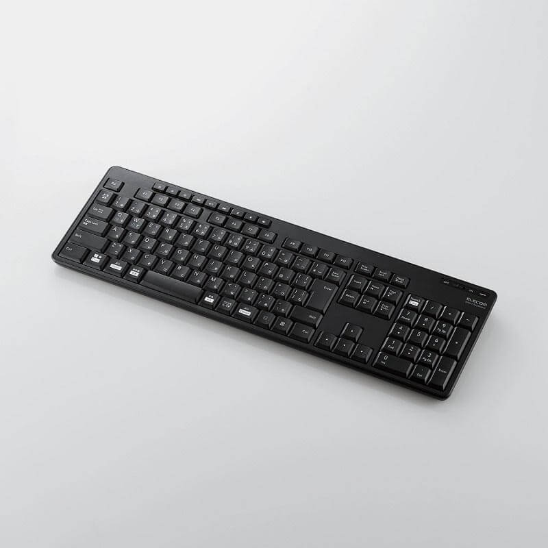 2.4GHz無線タイプ静音フルキーボードTK-FDM116SKTBK