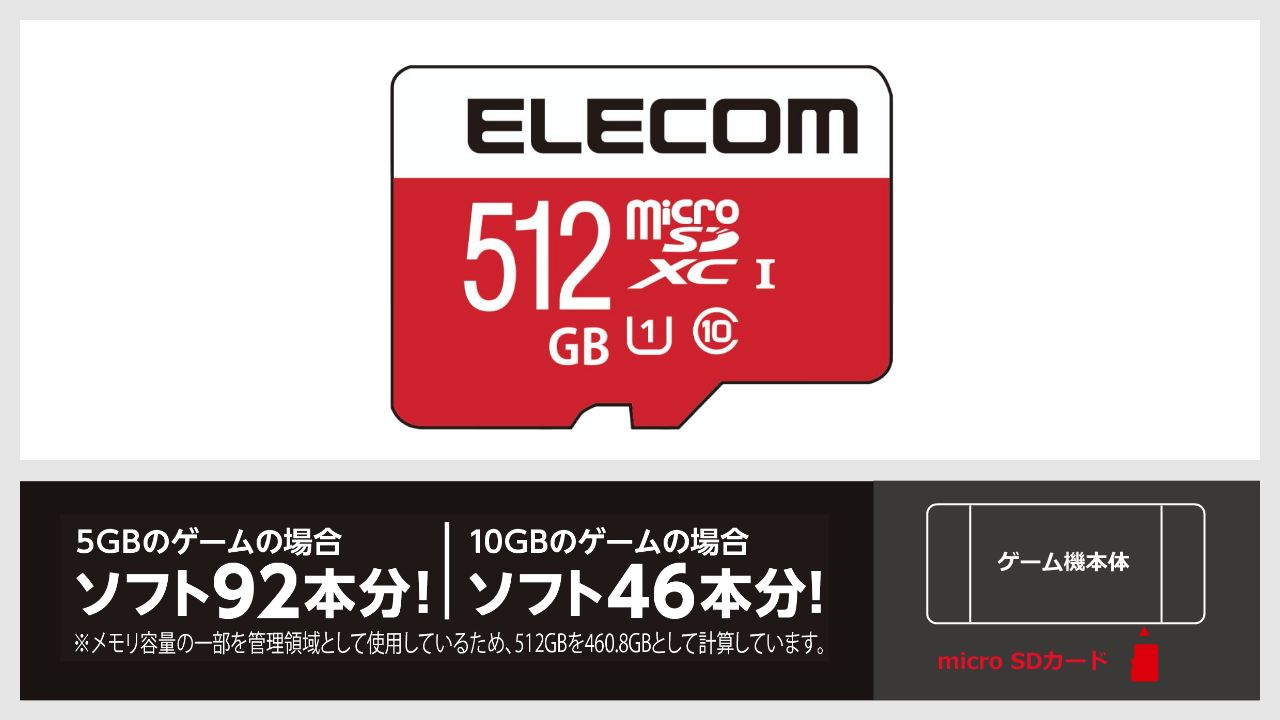 Nintendo Switch™に対応！読み出し最大80MB/sの高速データ転送を実現