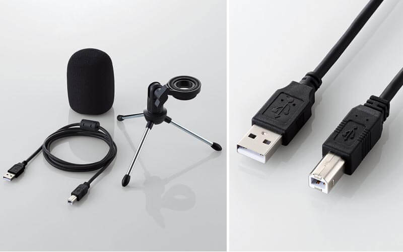 付属品内容とUSBケーブル