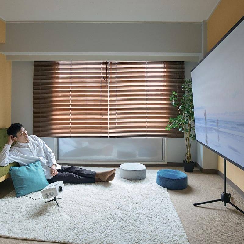 床置きで、くつろぎながら楽しめる