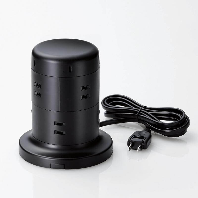 AC×8個口+USB×5ポート：ECT-2120BK
