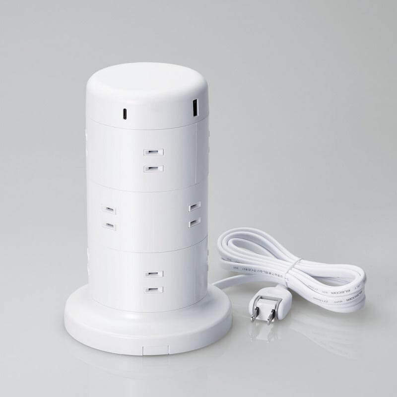 AC×12個口+USB×5ポート：ECT-2220WH