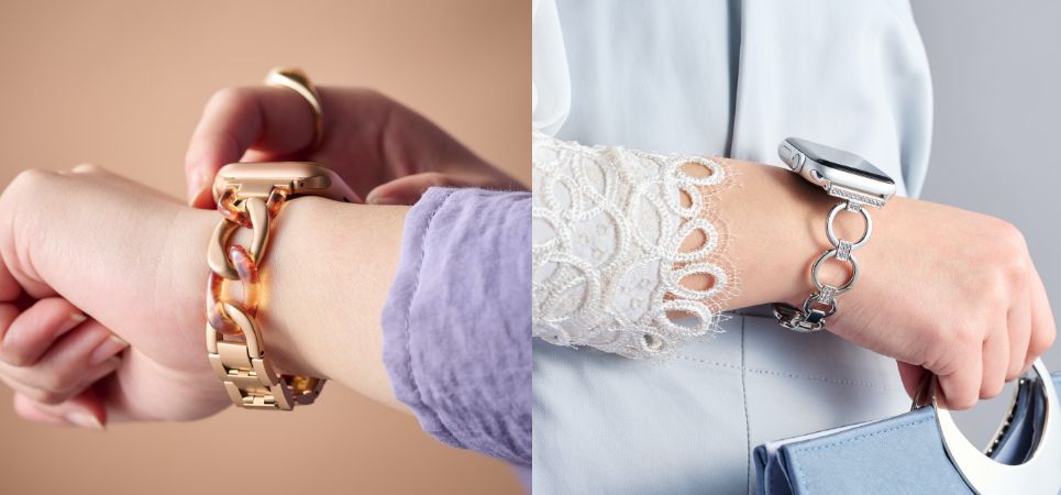 普段使いはもちろん、ドレスアップしたフォーマルな服装にもぴったりなApple Watch ステンレスバンドを新発売
