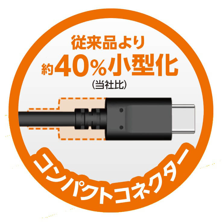 従来品より約40%小型化したコンパクトコネクター