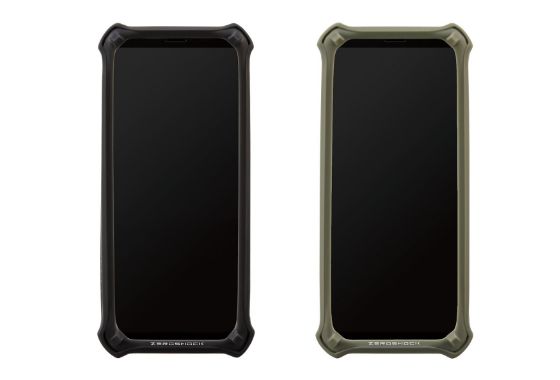 伸縮して様々なスマートフォンにフィットする“ZEROSHOCK”シリーズのシリコンバンパーです。