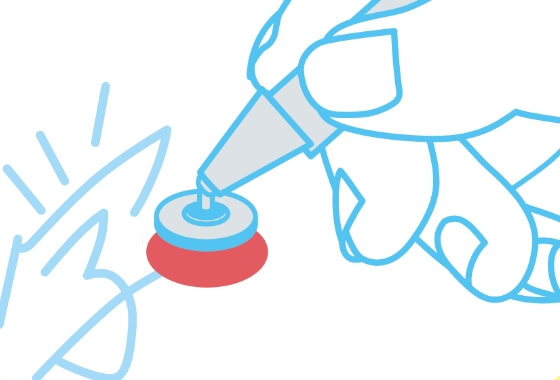 ディスクが透明でタッチしているポイントが見やすい