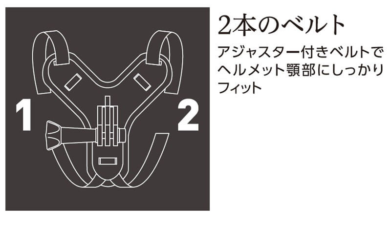 アジャスター付きベルトでしっかりフィット