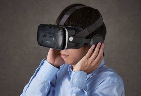 7インチ大型スマホにも対応！ヘッドホン一体型VRゴーグル