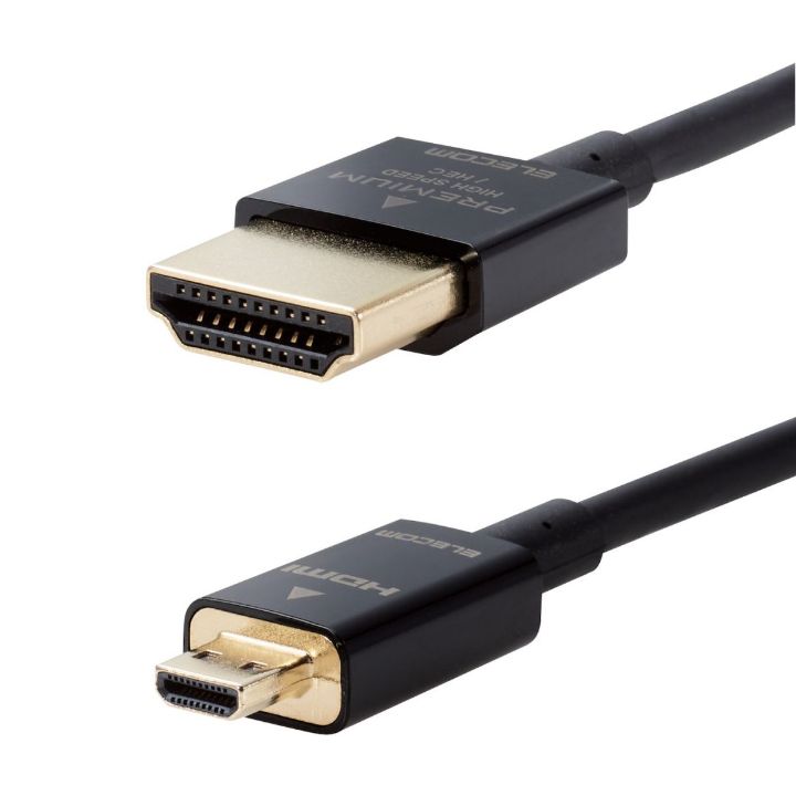 Premium High Speed with ETHERNET認証取得済みのHDMI Microケーブル