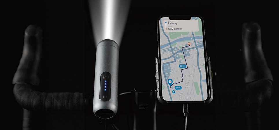夜間の自転車走行を安全・快適に！ライトを点灯しながらスマートフォンが充電できるモバイルバッテリー機能付きLEDライト走行エリアに合わせて選べる2種を新発売