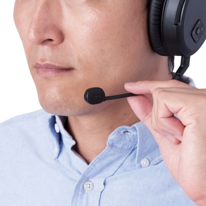長時間の使用でも疲れにくい両耳オーバーヘッドタイプ
