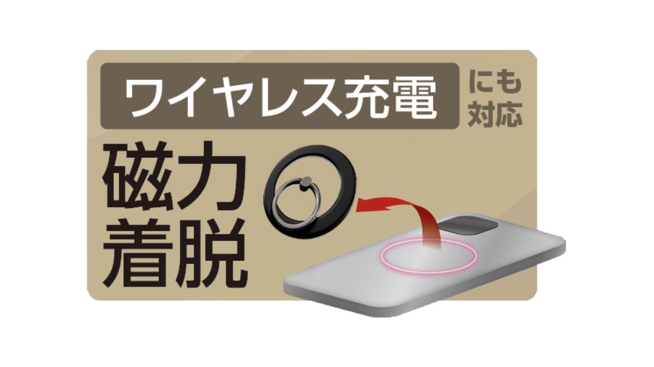 MagSafe対応！iPhoneに着脱できるスマホリング