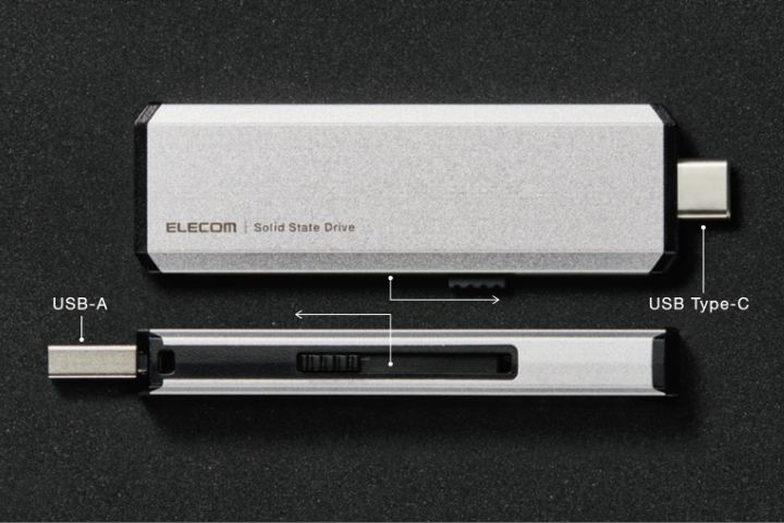 USB-AコネクターとUSB Type-C™コネクターが一体