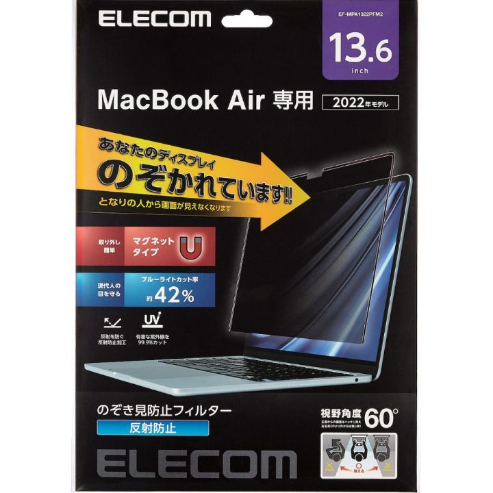 周りからの視線をしっかりガード！取り外しが簡単なマグネットタイプの「のぞき見防止フィルター」
