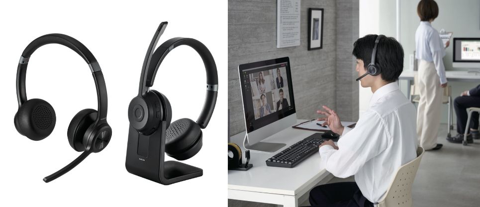 安定した装着感で長時間の使用でも疲れにくい！Bluetoothタイプでパソコン、スマートフォンなどが接続可能なオーバーヘッドタイプBluetoothヘッドセットを新発売