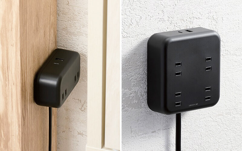 本体底面にはダルマ穴を備え、壁に引っ掛けて利用可能