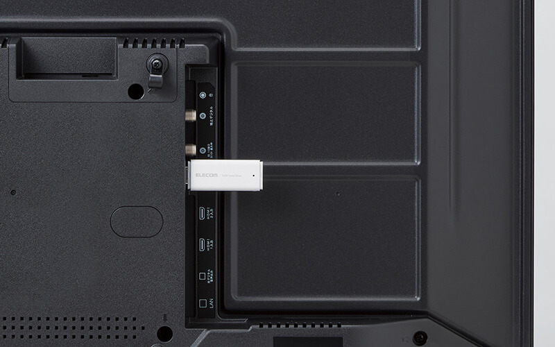 デジタルテレビのUSBポートにダイレクトに接続可能