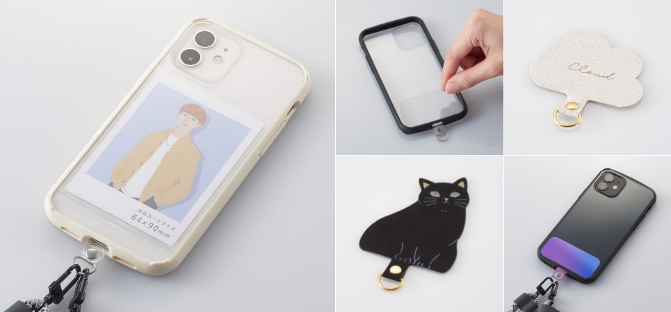 スマートフォンとケースの間に挟むだけでお手持ちのケースがスマホショルダー対応に！推し活に使えるカードスリーブタイプやモチーフなどストラップホールシート10種を新発売