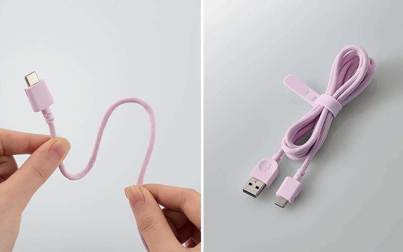 パラコード充電ケーブルを採用