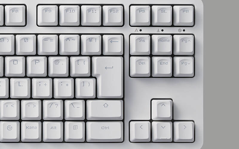 テンキーレスながら、操作に必要な機能キーをしっかりと搭載