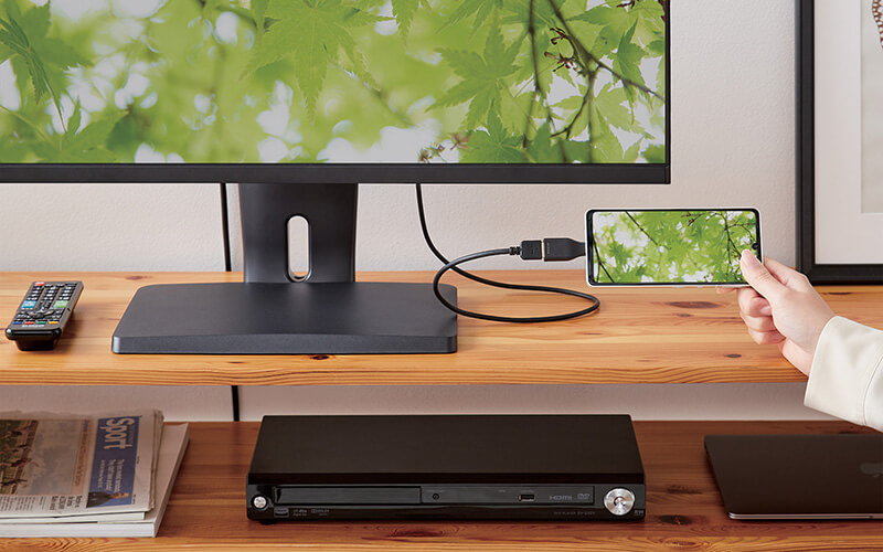 スマートフォンの映像を大型テレビに