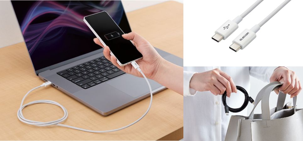 やわらかいのに、しっかり丈夫！断線に強く、スマホ・タブレットの高速充電に対応したやわらか耐久USB Type-C™(USB-C™)ケーブルを新発売