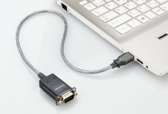 RS-232Cポート搭載のPDA・モデム・TAなどをUSBでパソコンに接続できるUSB to Serial変換ケーブル