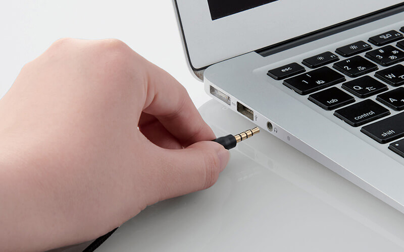 HS-HP07STBK 4極ステレオミニジャックに接続可能
