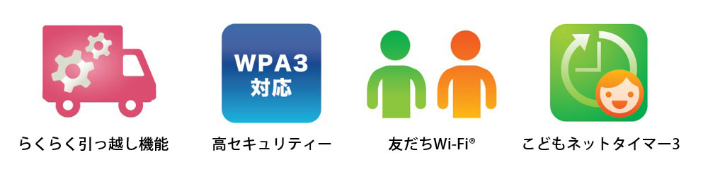多彩な安心セキュリティー機能も搭載