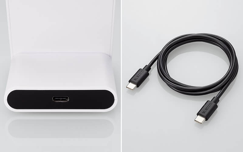 コネクターはUSB Type-Cタイプを装備、約1mのケーブルも付属