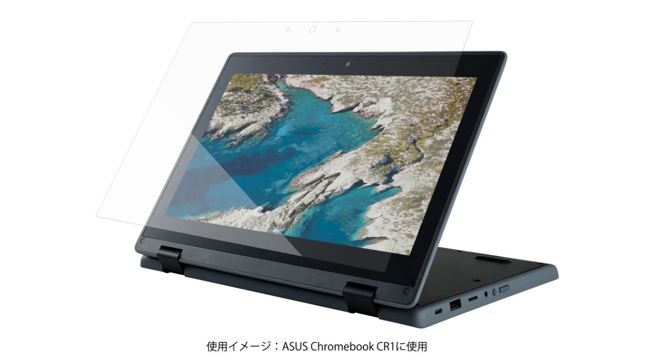 なめらかな指すべりを実現する高透明タイプの画面保護ガラス（EF-CBAS05FLGG）