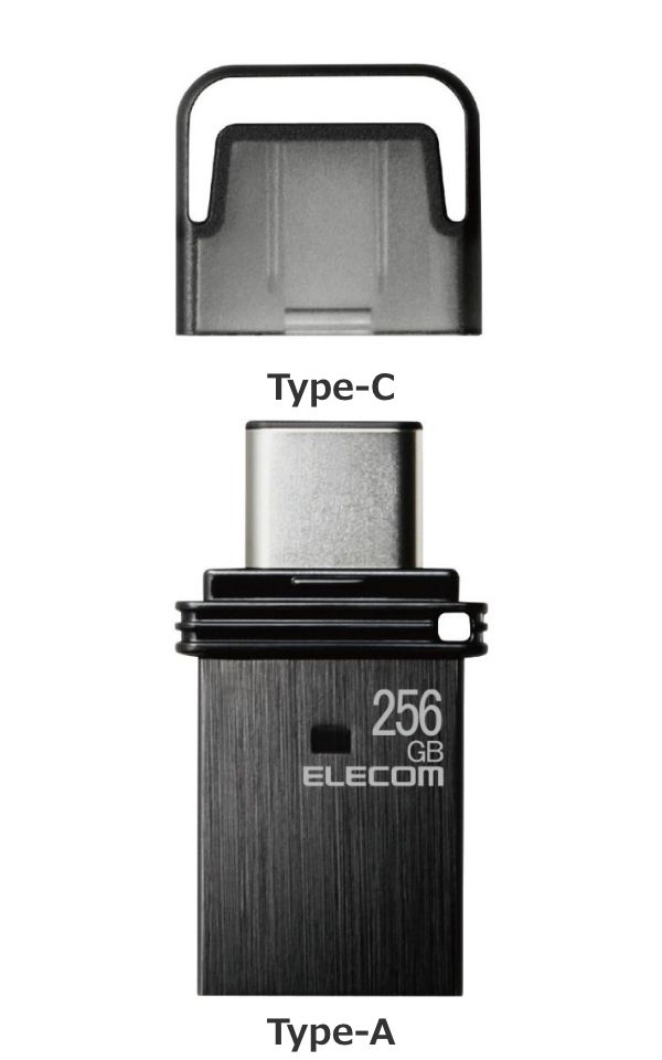 USB Type-CコネクターとUSB-Aコネクターを搭載したUSBメモリー