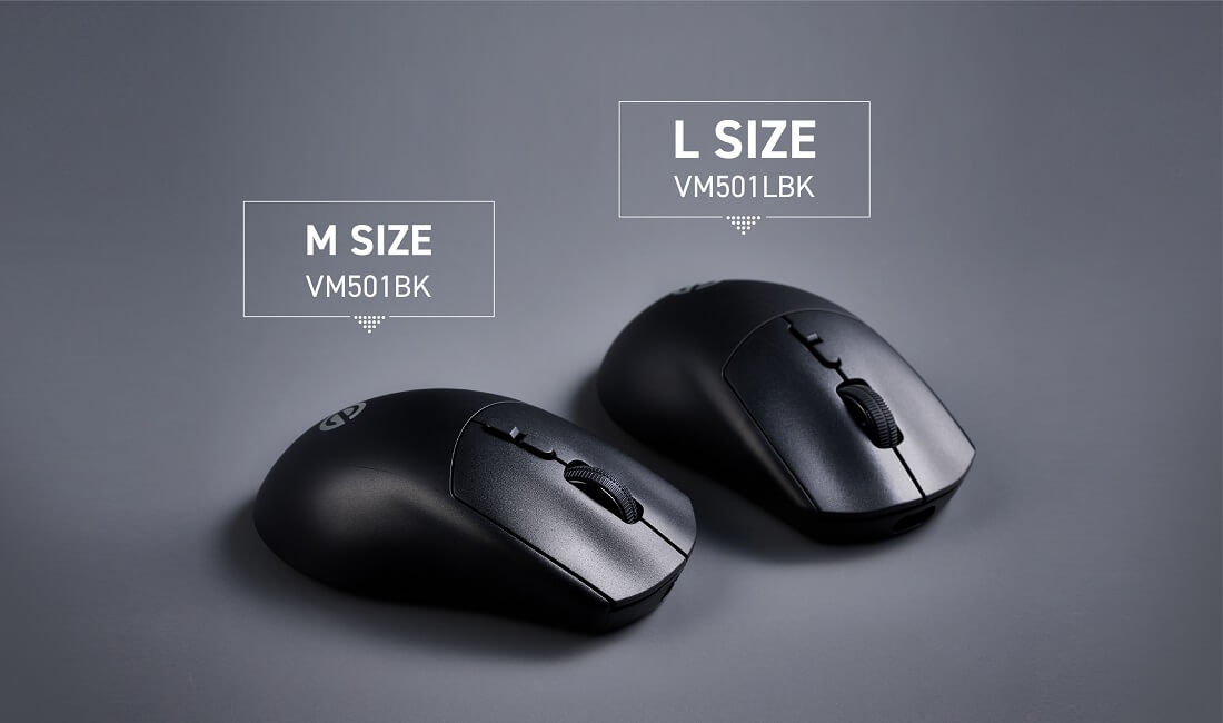 製品イメージ画像左：VM501(Mサイズ)、右：VM501L(Lサイズ)