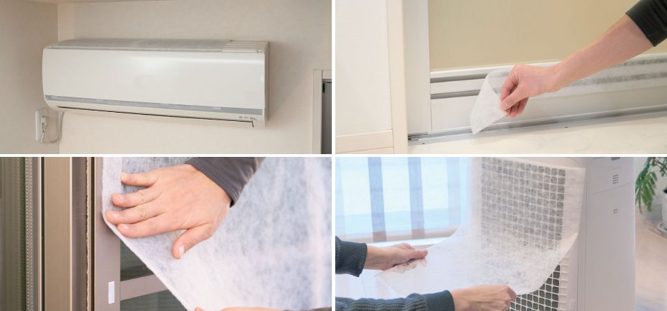 空気中のホコリや花粉、ペットの毛などをキャッチするエアコン・浴室ドア通気口・網戸・空気清浄機用フィルターを新発売