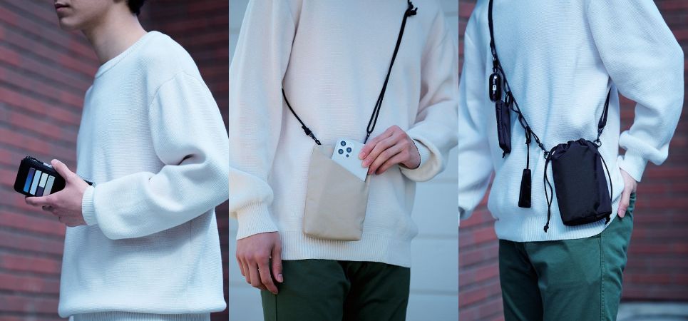 カードと最小限の手荷物をもって、身軽に行動！3種類のフラグメントケースやショルダーポーチを新発売