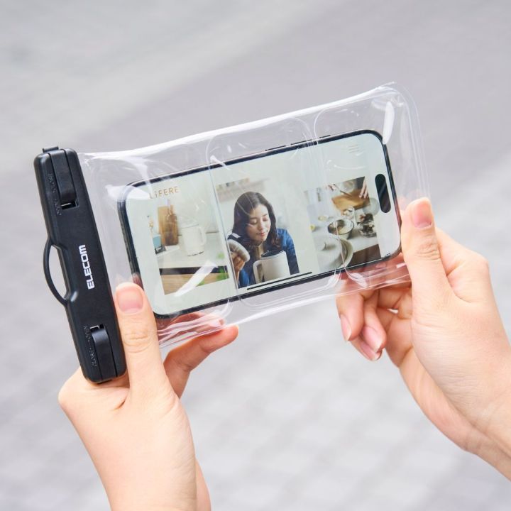 水中でのタッチ操作も可能！スマートフォン用IPX8防水ケース「水中スマートフォン操作対応タイプ」