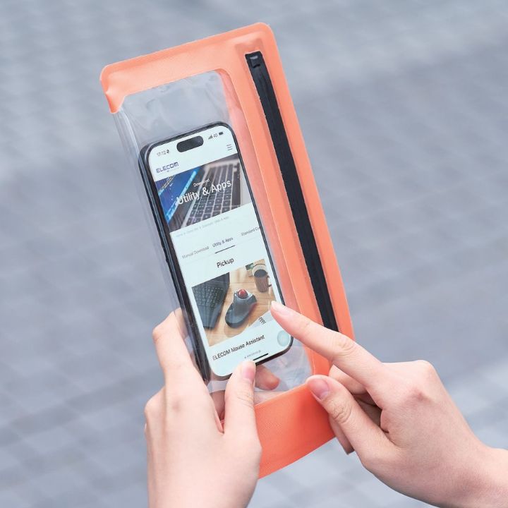 防水性能とデザイン性を両立！スマートフォン用IPX8防水ケース「気密ファスナータイプ」