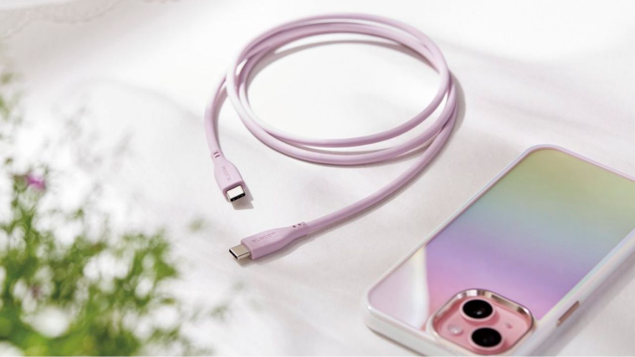 取り回しがしやすいシリコン素材を採用！「なめらかUSB Type-Cケーブル(C-C)