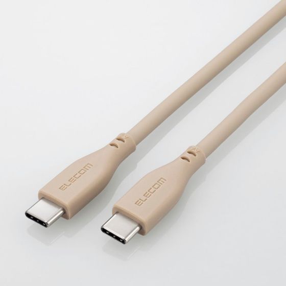 取り回しがしやすいシリコン素材を採用！「なめらかUSB Type-Cケーブル(C-C)