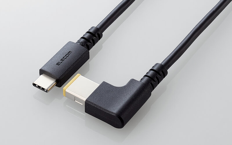 角型プラグ搭載(型番：DC-PDLE20BK)