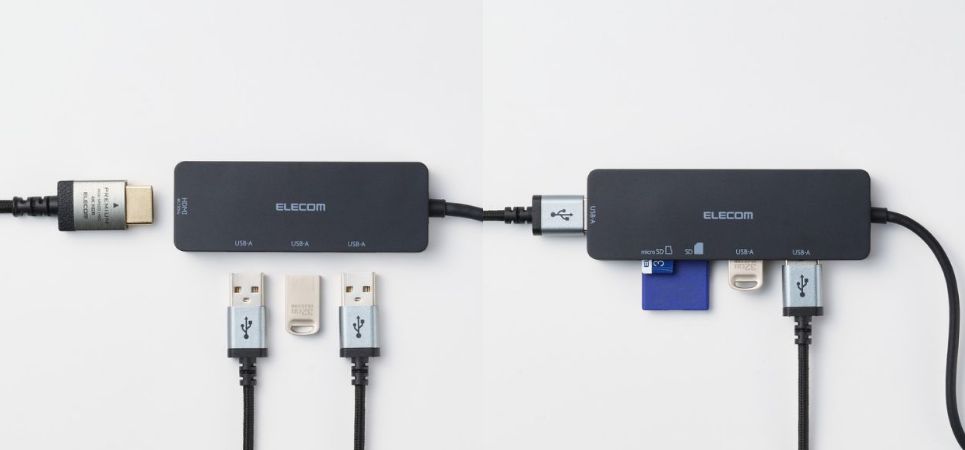USBハブ+1機能！HDMI®ポート付きタイプとSDカードスロット付きタイプ 2種類のUSBマルチハブを新発売