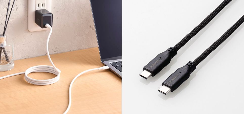 磁石の力でくるんとまとまる！デスク周りをすっきりさせ持ち運びにも便利なUSB-Cケーブル
