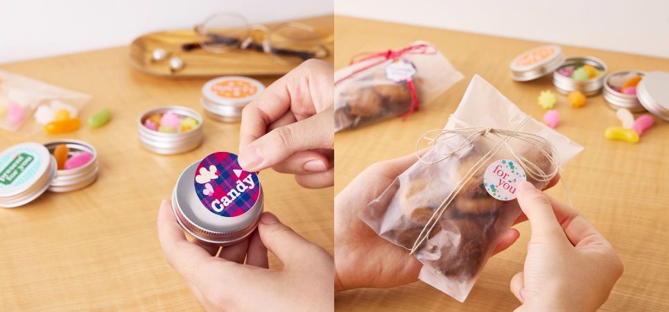 ラッピングに自分らしさをプラス！インクジェットプリンター-顔料と染料対応の丸型ラッピングラベルシール2種類を新発売