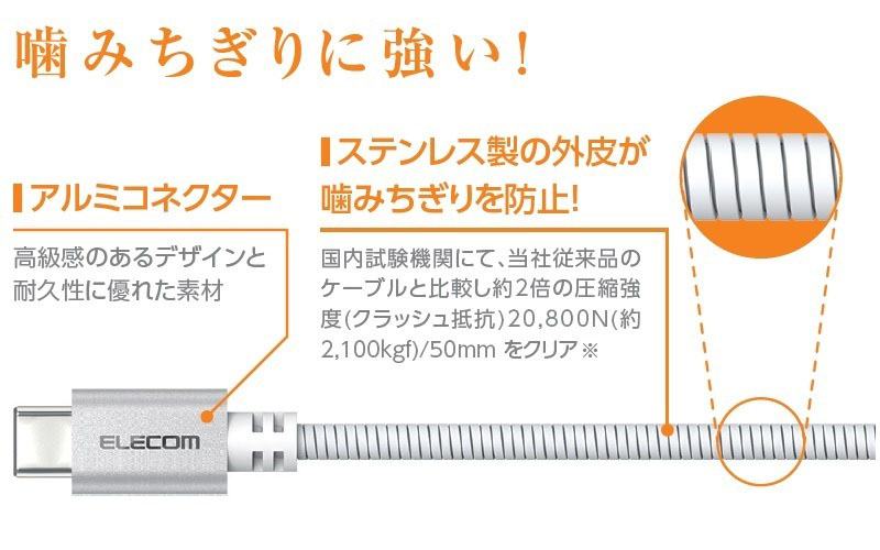 噛みちぎりに強い！