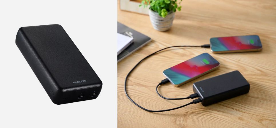 スマートフォン約3.9台フル充電可能！旅行先でも一日中安心の大容量の20,000mAhモバイルバッテリーを新発売